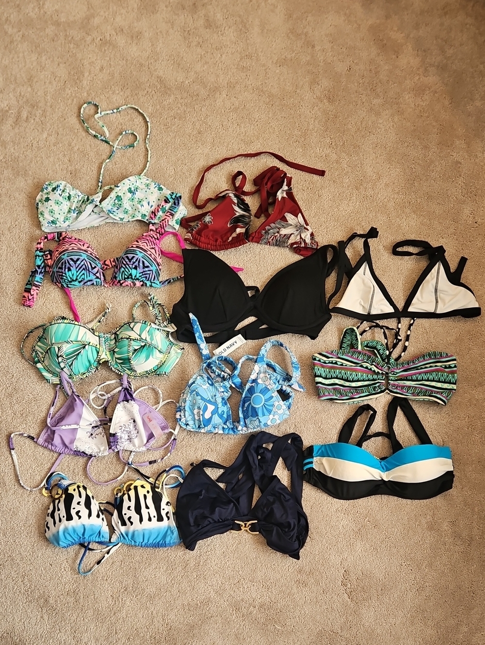 Mixed Women's Bikini Tops Bundle - Assorted Colors